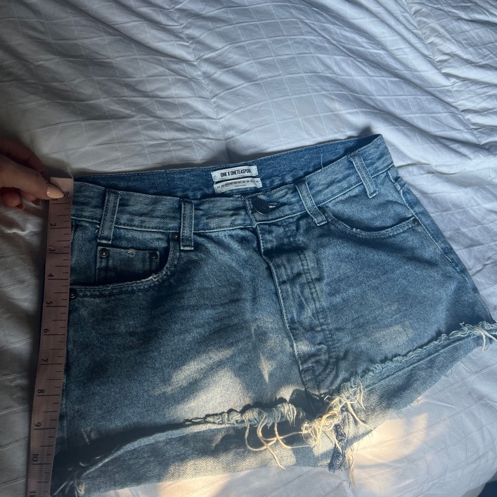 One Teaspoon Low Rise Denim Mini Skirt